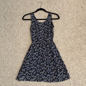 H&M Navy Blue Floral Dress